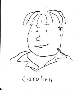 Carolien Feldbrugge (cartoon van Femke van Heerikhuizen)